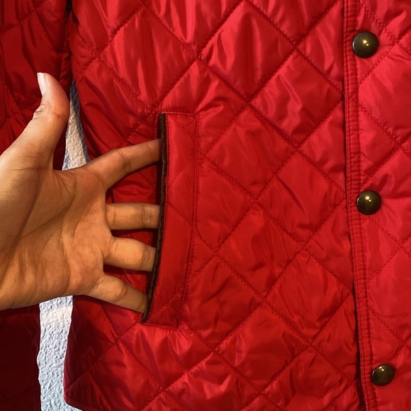 Lauren Ralph Lauren Crested Quilt Fleece Lined (Martin Red - Picture 4 of 8